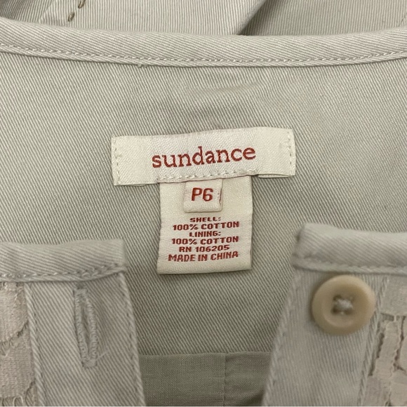 Sundance Lace Militaire Button Up Blazer Shirt in Khaki |  Sz P6 - Picture 8 of 8